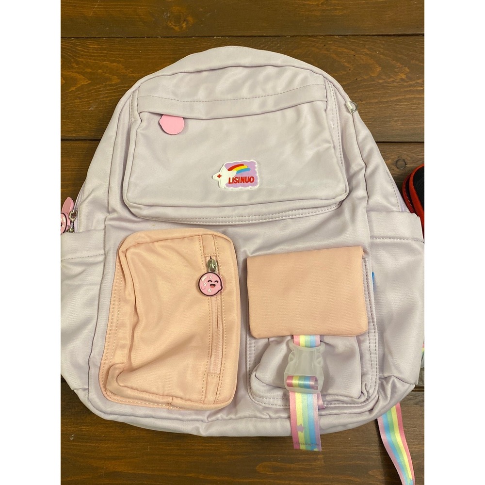 Girls, purple backpack‎